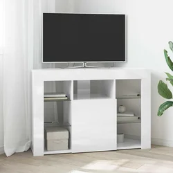 Kotni LED TV ormar Zidne Visoki sjaj bijela 100x40x68cm