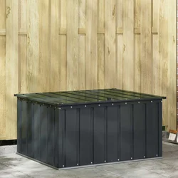 Kutija za spremanje u vrtu Crna 101 x 82 x 50 cm Čelik