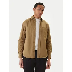 BOSS Srajca H-Owen 50556121 Khaki Relaxed Fit
