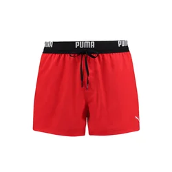 PUMA Kratke kopalne hlače rdeča/črna/bela