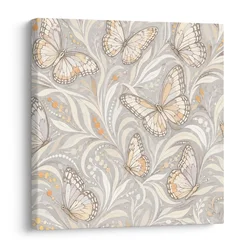 Slika pastelni metulji med listi - 20x20