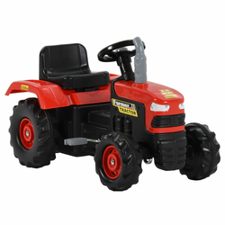 vidaXL Otroški traktor na pedale rdeč in črn
