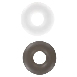 ToyJoy Stud Rings Clear/Smoke 2pcs