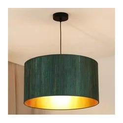 Brilagi - Luster na sajli BOSTON ROLLER 1xE27/15W/230V, prečnik 45 cm, zelena/zlatna