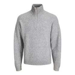 JACK & JONES Pulover JJESOHO OLLIE siva