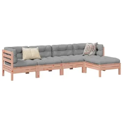 5-dijelni set vrtnih sofa s jastucima masivno drvo duglazije