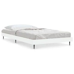 Vidaxl Posteljni okvir bel 90x200 cm inženirski les