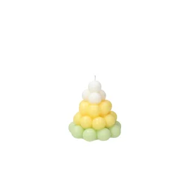 Tognana Trouglasta sveća Bubble, 11 cm, Šarena