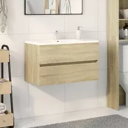 Ormarić za umivaonik boja hrasta sonome 80x38,5x45 cm iverica