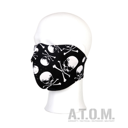 BIKER MASK – skull and bones (half face)