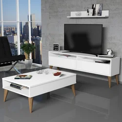 Hanah Home Set TV Komoda i klub sto Beli