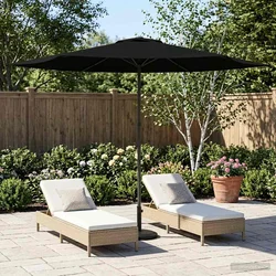 Vrtni suncobran 300 x 300 cm Poliester Pravokutni Crna
