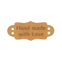Obliž HAND MADE WITH LOVE papir - komplet 6 kosov - 40x17 mm