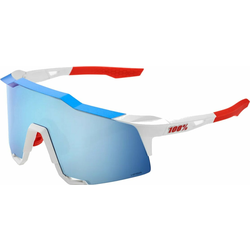 100% Speedcraft Totalenergies Team Matte White Metallic Blue/HiPER Blue Multilayer Mirror Lens