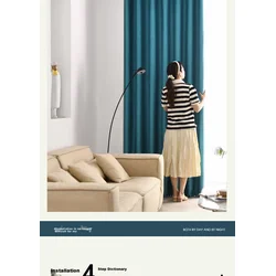 Shuixingjiafang Zavesa za zamračivanje, 500×270cm, 2 komada, Plava