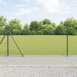 Euro Ograđivanje s Betonskom Bazom 10 x 1 m Siva Mreža