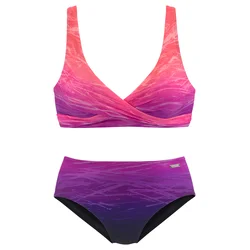 LASCANA Bikini temno liila/roza
