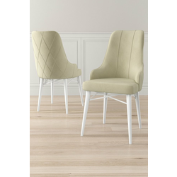 HANAH HOME Set 4 stolice Neta Cream White