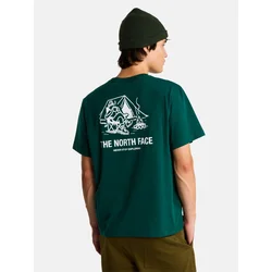 THE NORTH FACE Majica Campfire temno zelena/bela