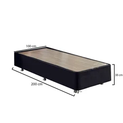 Hanah Home Ela Single Krevet, 100x200, Crni