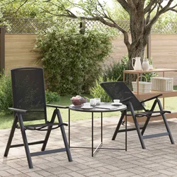 Ležaljke u vrtu 2 pcs Crna 58 x 71 x 112 cm Tekstilen