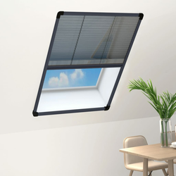 Den Plise komarnik za okna aluminij antraciten 80x120 cm