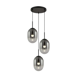 Luster na sajli ALIAS 3xE14/40W/230V crna/siva