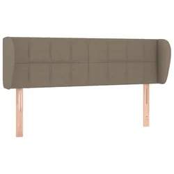 Vidaxl Vzglavje z ušesi taupe 147x23x78/88 cm blago