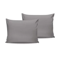Set jastučića od tamno sive satenske pamučne tkanine (2 komada)