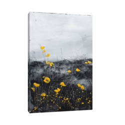 Canvas Slika na platnu Žuti cvetovi, Bez rama, 40x60cm