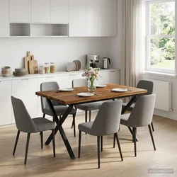 vidaXL Jedilna miza z naravno robom 110 x 55 x 75 cm