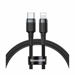 Baseus Cafule kabel Type-C na iPhone PD 18W 1m siva+crna