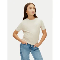 Calvin Klein Jeans Majica Mono Mini Badge LV1CKSJA30 Bež Regular Fit