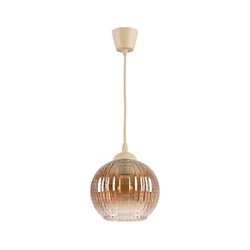 Brilagi - LED luster na sajli R GLASS 1xE27/60W/230V prečnik 18 cm bež/dimljeno-braon