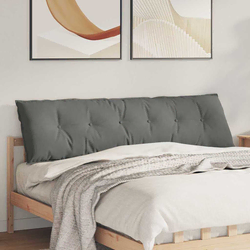 Jastuk za leđa Tamno siva 180 x 50 cm Mikrofiber tkanina