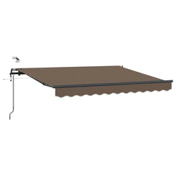 Tkanina za tende Sivosmeđa 350 x 250 cm Poliester
