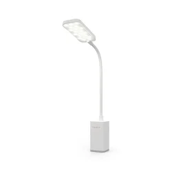 Nedis LTLR10WT - LED prigušiva punjiva dodirna stona lampa sa kopčom LED/5W/1200 mAh bela