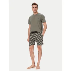 HUGO Pižama Aaron 50556777 Temno zelena Regular Fit