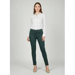 Elit Fashion Ženske pantalone, Regular, Maslinaste