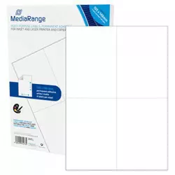 MediaRange večnamenske samolepilne etikete, 105x148mm, bele, 200 nalepk