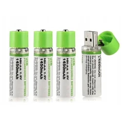 POLNILNE BATERIJE AA USB 1450mAh KOMPLET 4 KOSOV