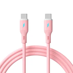 shumee Kabel USB tipa C/USB tipa C 1m AK-USB-66 60W silikonski roza