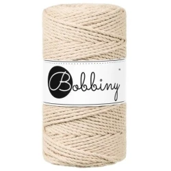 Bobbiny 3PLY Macrame Rope 3 mm 100 m Warm Beige Vrvica