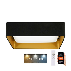 Brilagi-LED prigušiva svetiljka VELVET SQUARE LED/36W/230V Wi-Fi Tuya+daljinski upravljač crna