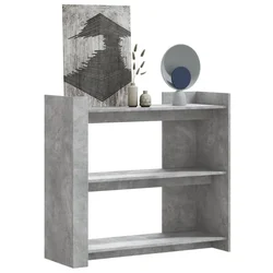 Konzolni stol siva boja betona 100x35x90 cm konstruirano drvo