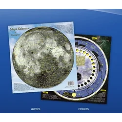 Luna. Vrteči se zemljevid lune s selenogramom
