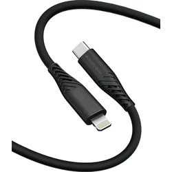 EKO CABLE silikonski USB-C/Lightning 1,2 m 60W črn