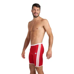 Mens swimsuit arena icons swim jammer solid red/white s - uk32