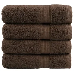 Vidaxl Premium kopalne brisače SOLUND 4 kosi rjava 100x150 cm 600 g/m2