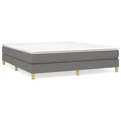 Vidaxl Posteljni okvir z vzmetmi temno siv 160x200 cm blago